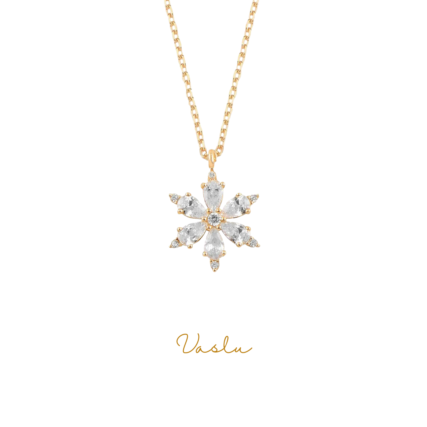 Çiçek Tasarımlı Gümüş Kolye