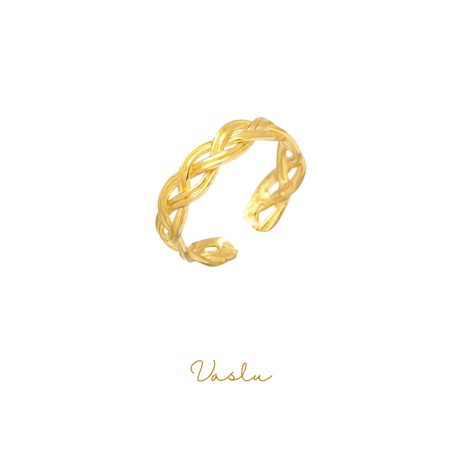 Ayarlanabilir Örgü Tasarımlı Taşsız Yüzük